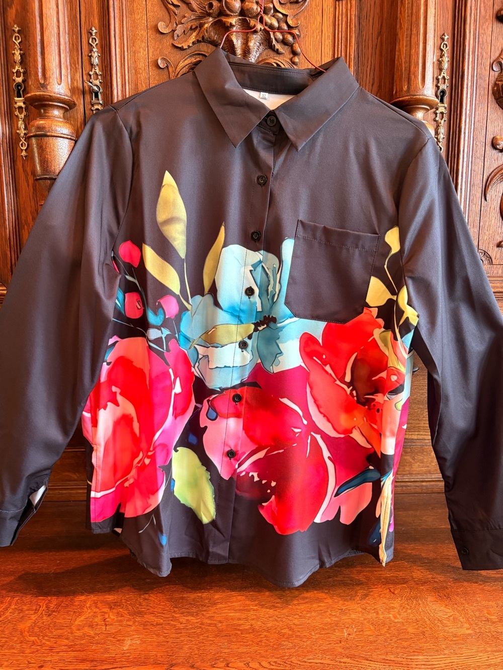 FLORAL EXPLOSION BLOUSE XL